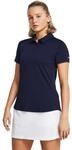 Under Armour Damen Playoff Short Sleeve Polo Polohemd, (410) Midnight Navy/Midnight