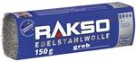 RAKSO Edelstahlwolle grob - 150g, 1 Banderole, rostfrei, beseitigt hartn&auml;ckige