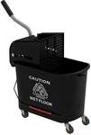 HOMCOM Putzwagen Reinigungswagen mit Wischmopp Presse 20 L Eimer mit Trennwand...