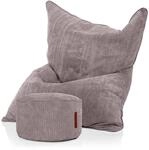 Green Bean Sitzsack + Pouf im Set - XXL Riesensitzsack mit passenden Fu&szlig;hocker...