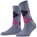 Burlington Damen Socken Queen W So Baumwolle gemustert 1 Paar, Blau Cobalt 6671,