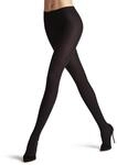 FALKE Damen Strumpfhose Family Rib W Ti Baumwolle einfarbig 1 St&uuml;ck, Schwarz Black