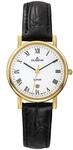 Dugena Damen Quarz-Armbanduhr, Saphirglas, Lederarmband, Zenit, Schwarz/Gold, 4460366