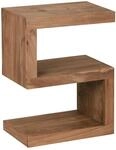 Wohnling Beistelltisch Mumbai Massivholz Akazie S Cube 60 cm hoch Wohnzimmer-Tisch