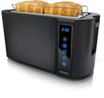 Arendo - Edelstahl Toaster Langschlitz 4 Scheiben - Touchscreen &ndash;