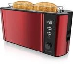 Arendo - Toaster Langschlitz 2 Scheiben - Defrost Funktion - 1000W -