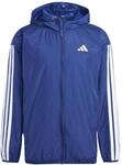 adidas Herren Essential Three Stripes Windbreaker Coat, Dark Blue/White, L