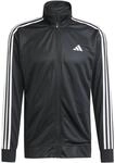 adidas Herren Train Essentials 3-Stripes Training Hooded Track Top, Black, M
