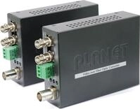Planet 1-Channel 4-in-1 Video Over Gigabit Fiber(ST) Converter, VF-101G-KIT (Gigabit