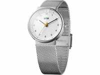 Braun Damen-Armbanduhr Unisex Ladies Classic Watch Analog Quarz BN0031WHSLMHL, Weiß
