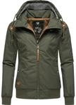 Ragwear Damen vegane Winterjacke Jotty Winter Intl mit abnehmbarer Kapuze