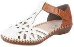 Rieker Damen Halbschuhe M1678-80 wei&szlig; Gr. 37