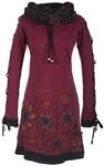 Vishes - Alternative Bekleidung - Bedrucktes Langarm Damen Blumen Kleid mit