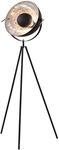 invicta INTERIOR Moderne Design Stehlampe STUDIO schwarz Blattsilber Optik 145cm