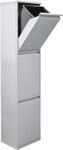 ARREGUI Basic CR302-B M&uuml;lltrennsystem aus Stahl | 3 F&auml;cher M&uuml;lleimer f&uuml;r die