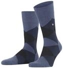 Burlington Herren Socken Clyde M So Baumwolle gemustert 1 Paar, Blau Light Jeans