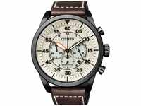 CITIZEN Herren Analog Quarz Uhr mit Leder Armband CA4215-04W