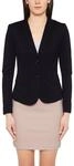 Marc Cain Essentials Damen Blazer +E3410J24, Blau (Midnight Blue 395), 38 (3)