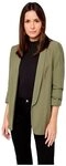 PIECES Damen Pcboss Noos 3/4 Blazer, Deep Lichen Green,XS
