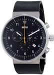 Braun Mens Prestige Chronograph with Date Analogue Quartz Watch, Black Dial and Black