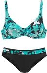 PETITE FLEUR Damen B&uuml;gel-Bikini florales Design, verstellbare Tr&auml;ger, bedruckter