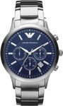 Emporio Armani Herrenuhr , Chronographenwerk, 43mm Silber / Stahl Edelstahlgehäuse Emporio Armani Herrenuhr , Chronographenwerk, 43mm Silber / Stahl Edelstahlgehäuse