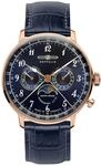Zeppelin Unisex Chronograph Quarz Uhr mit Leder Armband 7038-3