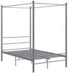 vidaXL Himmelbett Metallbett Bett Doppelbett Bettrahmen Bettgestell Lattenrost