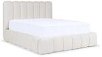 MEBLINI Carlos Polsterbett 180x200 mit Lattenrost - Bubble Bett - Cloud - Marshmallow