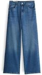 OPUS Damen Wide | Wide Leg Jeans MIVY High Rise mit Stretch-Anteil Daily Blue, 40 L31