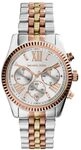 Michael Kors Lexington Chronograph Quarzuhr mit Silber- und Goldt&ouml;nen