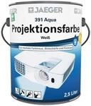JAEGER Aqua Projektionsfarbe Leinwandfarbe weiss, wasserverd&uuml;nnbar (2,5 Liter, weiss