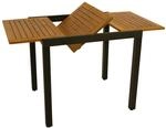 DEGAMO Gartentisch Balkontisch Vicenza aus Akazienholz und Aluminium, Ausziehbar