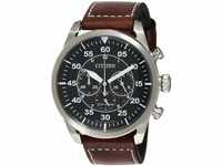 Citizen Herren Chronograph Quarz Uhr mit Leder Armband CA4210-16E