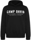 Camp David Herren Basic Hoodie mit Logo Print Black XL
