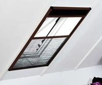 CULEX Dachfenster Plissee mit Sonnenschutz und Insektenschutz 110x160cm Braun