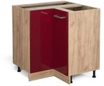 Vicco Eckunterschrank R-Line, Rot Hochglanz, 75.6 cm ohne Arbeitsplatte, zur...