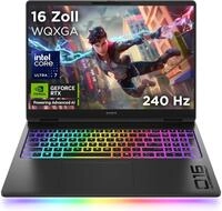 HP Omen MAX Gaming Laptop, 16" 2.5K WUXGA Display 240Hz, Intel Ultra 7-255HX (20C) 13