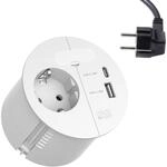 BACHMANN Einbausteckdose Loop IN Charge 1x Steckdose 1x USB A/C 22W mit