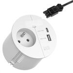 BACHMANN Einbausteckdose LOOP IN CHARGE 1x Steckdose UTE Frankreich 1x USB A/C...
