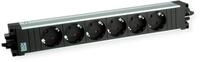 BACHMANN Steckdosenleiste Step ALU 6-Fach GST18 Schwarz 906.18804 (modulares