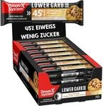 Power System Lower Carb Bar Cookies & Cream 45% Eiwei&szlig; Protein-Riegel Low Sugar, Low