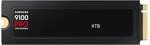 Samsung 9100 PRO Heatsink NVMe M.2 SSD, 4 TB, PCIe 5.0, 14.800 MB/s Lesen, 13.400