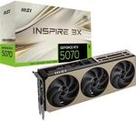 MSI GeForce RTX 5070 12G Inspire 3X OC - 12GB GDDR7 (28Gbps/192-bit), PCIe 5,...