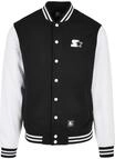 STARTER BLACK LABEL Herren Starter College Fleece Jacket Black/White, M