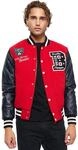 BENLEE Herren College Jacke NEWARK, Red/Navy/Ecru, XL