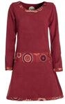 Vishes- Alternative Bekleidung - Extra warmes Winterkleid Damen Langarm Kleider