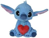 Simba 6315876995 Disney Lilo & Stitch, Kuscheltier mit Herz, Valentinstag, Liebe,