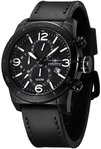 FIREFOX Herren- Armbanduhr Soldier analog Quarz Chronograph Edelstahl schwarz wei&szlig;
