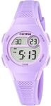 Calypso Kinderuhr Digital - Kautschuk Violett - Wasserdicht 10 ATM - Datum & Kalender